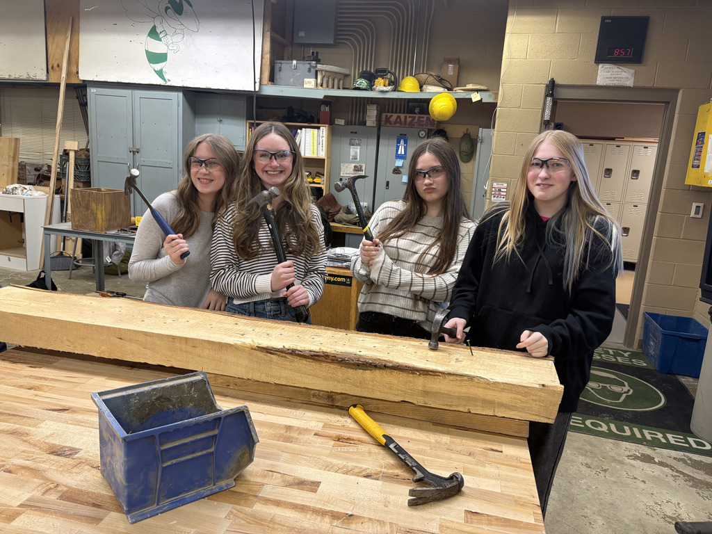 Students with hammers