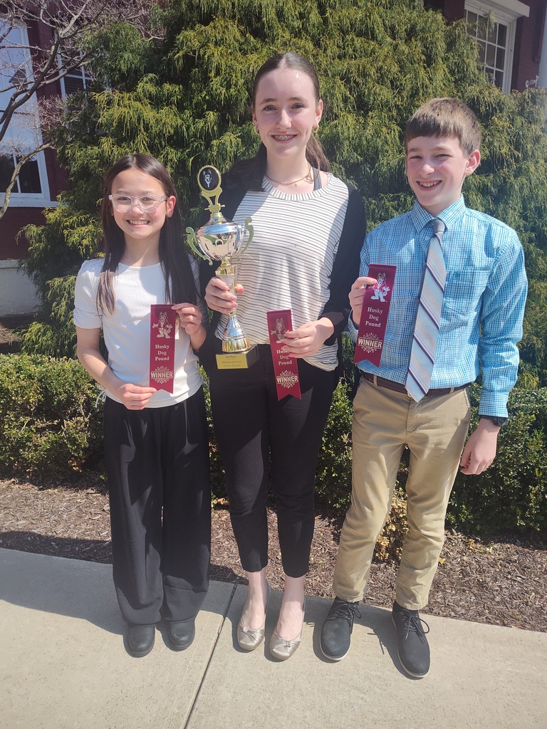Students with trophy