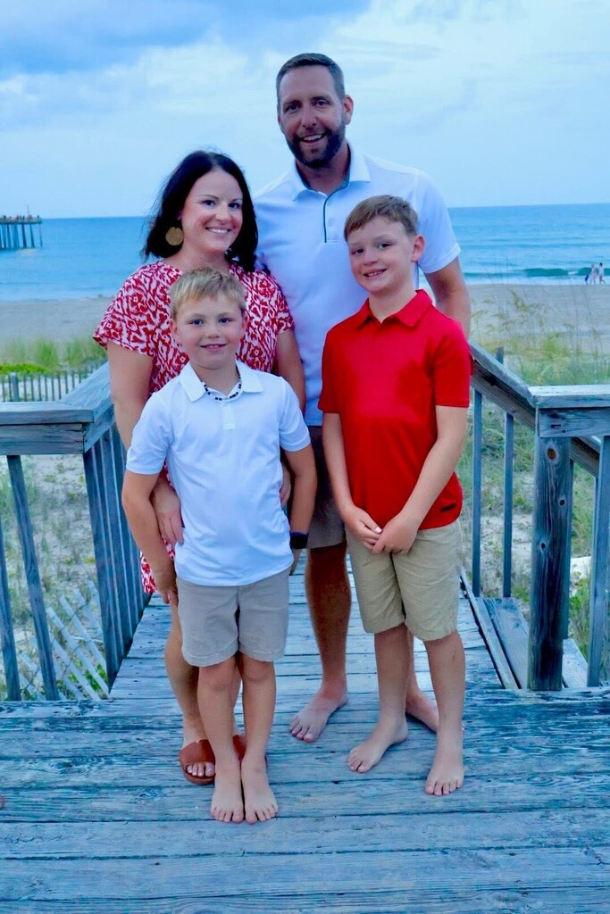 Family at beach