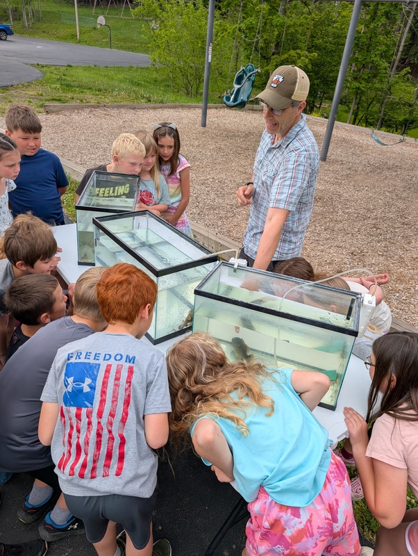 Students at DG learn STEM (outdoor picture). 