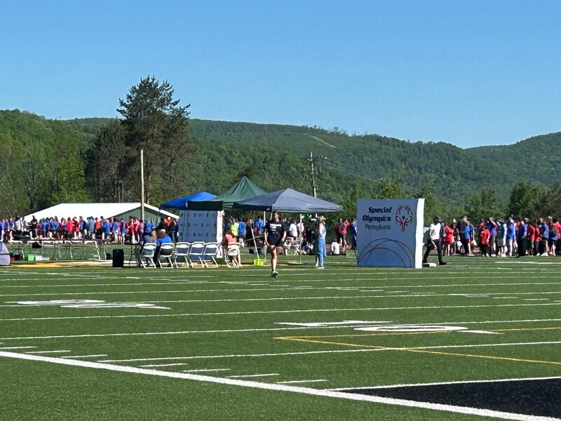 Across the field sign of for Special Olympics