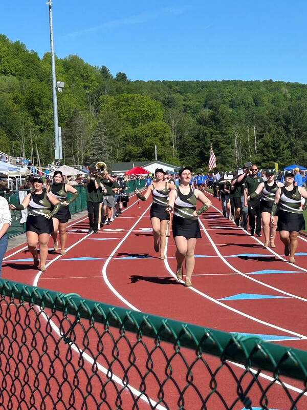 The Wellsboro Band played and the Emeralds marched in the opening ceremony.