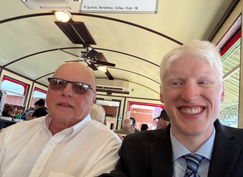 Ken Blank and Adam Blank at the Wellsboro Diner