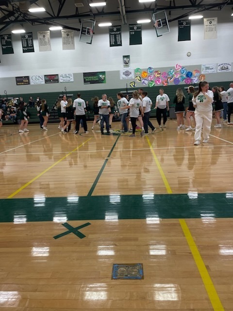Students & Staff enjoying the pep rally!