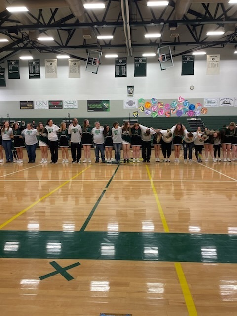 Enjoying the pep rally!