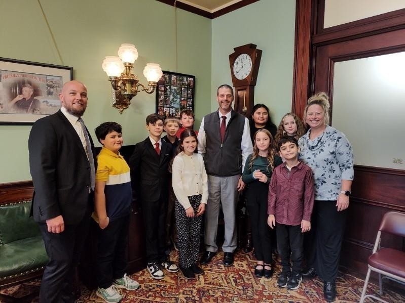 MS Students and Mrs. Sporer