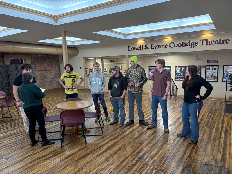 Students after the display unit delivery.