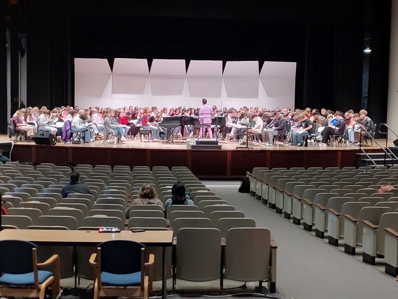 PMEA District 8 Chorus Practicing