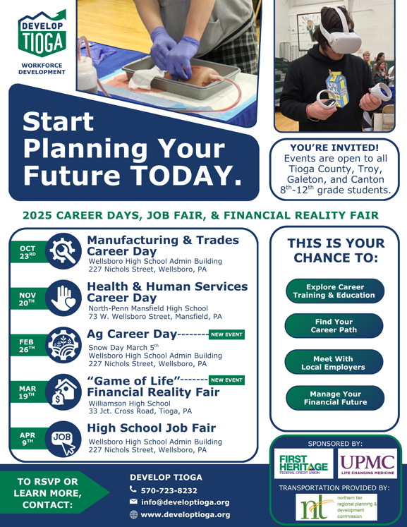 Full Develop Tioga Workforce Development Advertisement