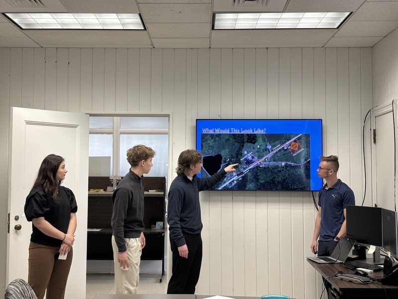 Student presenting and explaination