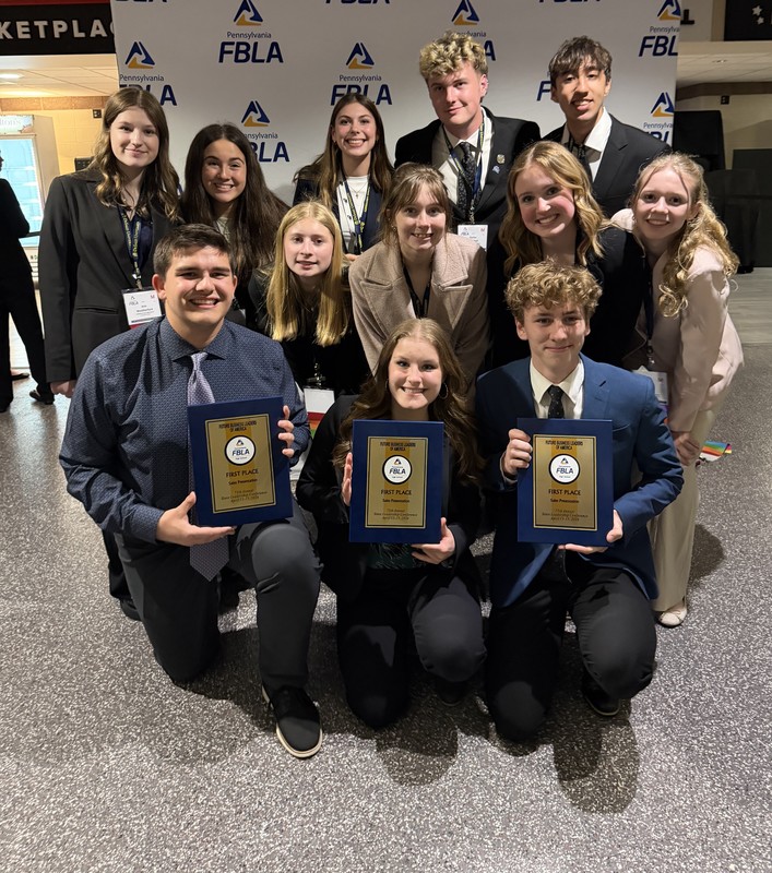 Photo of Wellsboro High School FBLA team that went to state competition on April 17, 2026