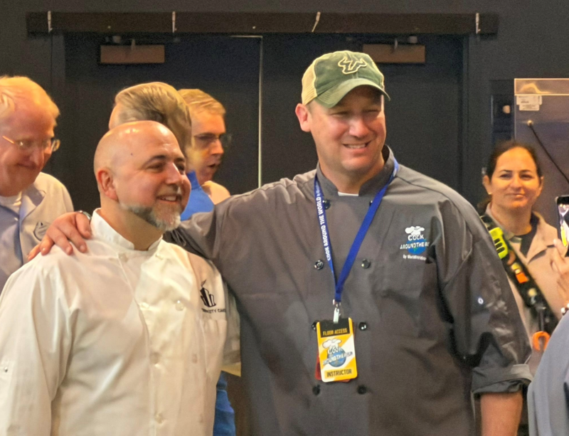 Mr. Mack poses with Duff Goldman.