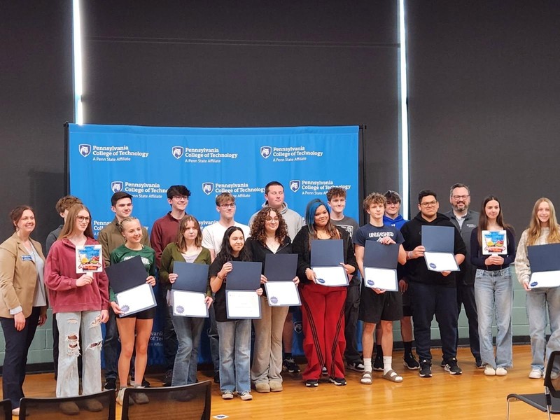 Students awarded certificates as they complete the PCT Pre-Apprentice Program.