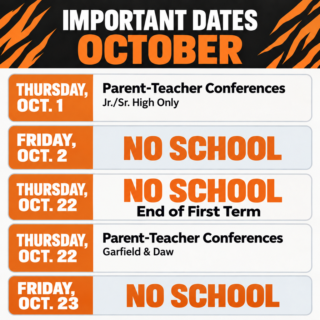 Important Dates October
