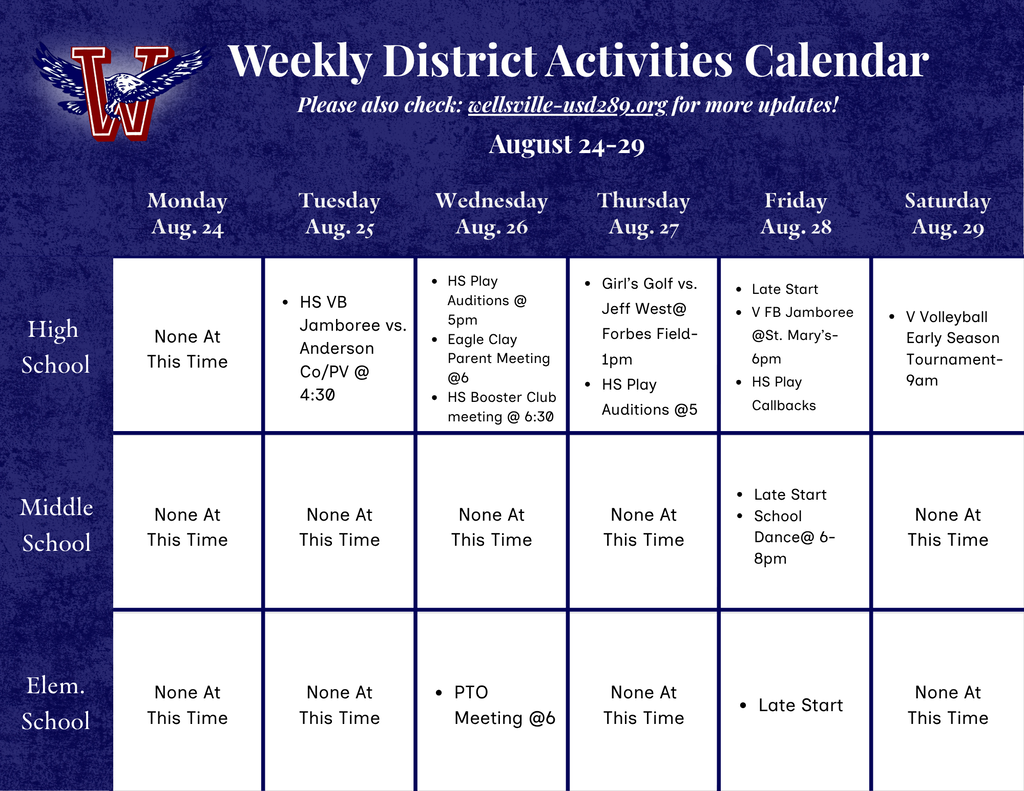 Activities Calendar