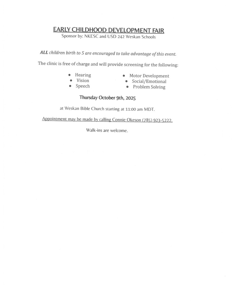 Early Childhood Development Fair