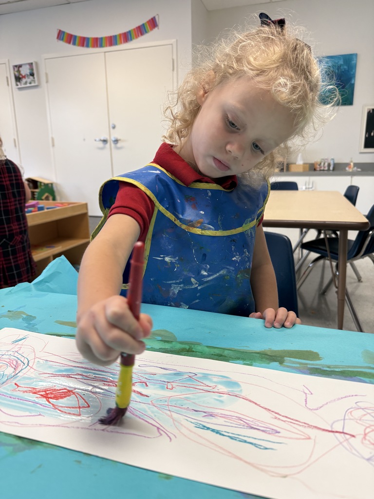 PreK 3s class cooperative art collage