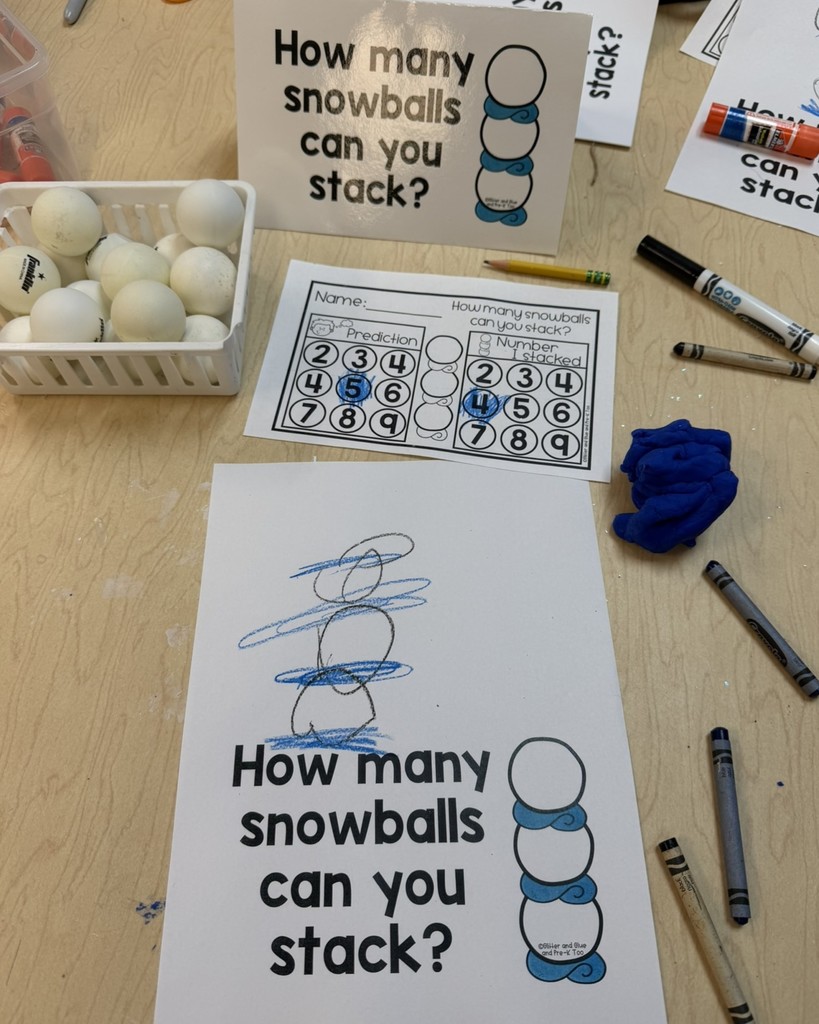 PreK snowball STEAM lesson