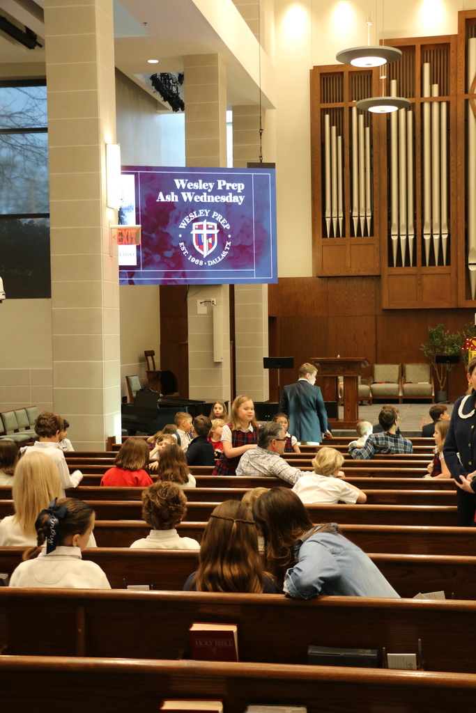 A still of the chapel prior to the Ash Wednesday service.