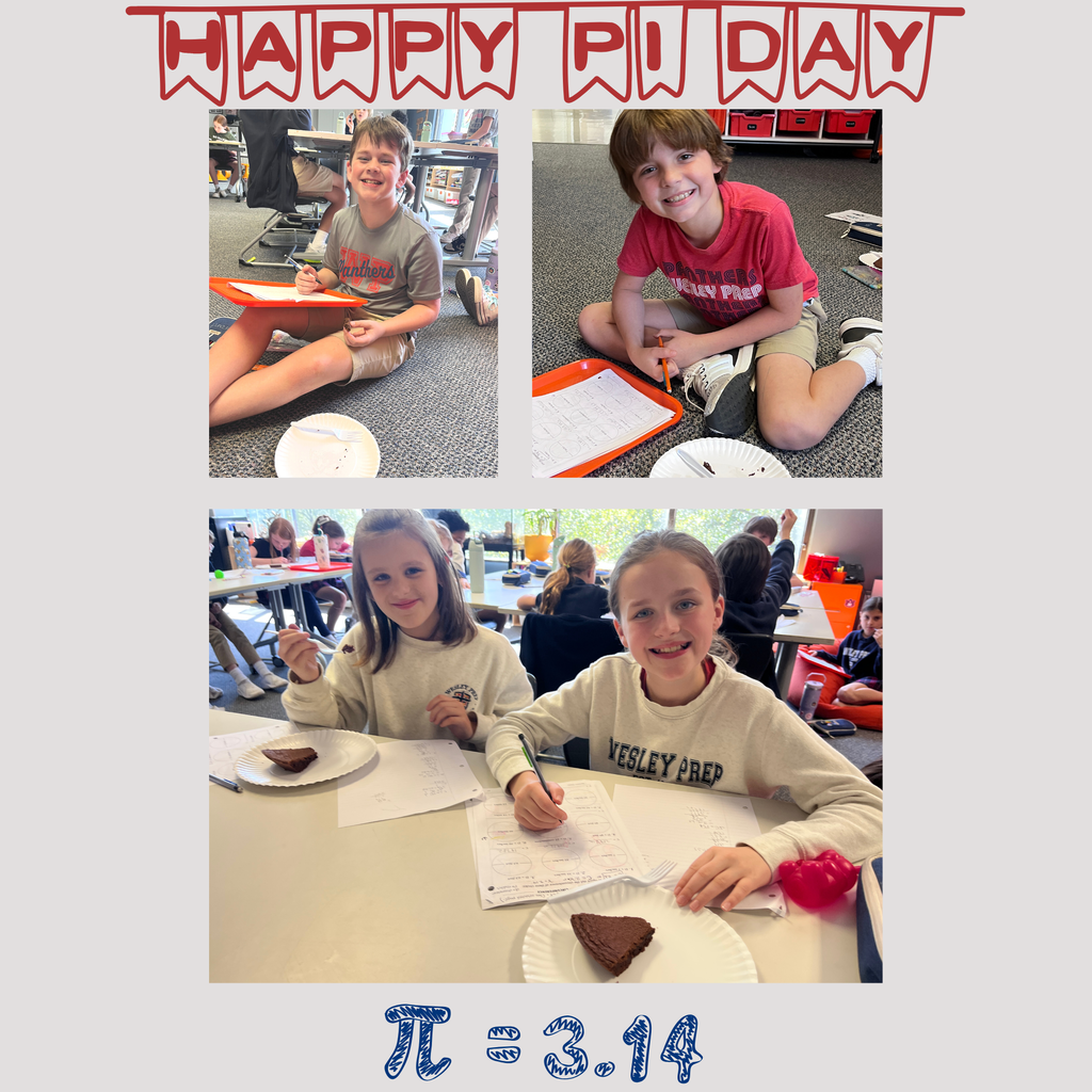 4th grade students celebrating Pi Day!