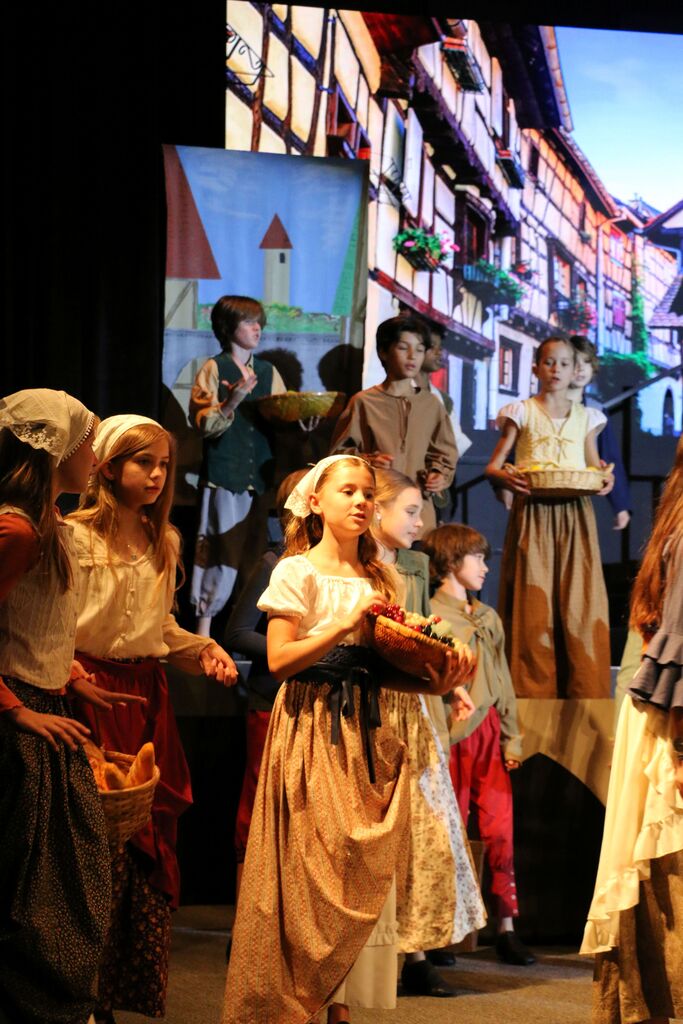 Cast during a group number.