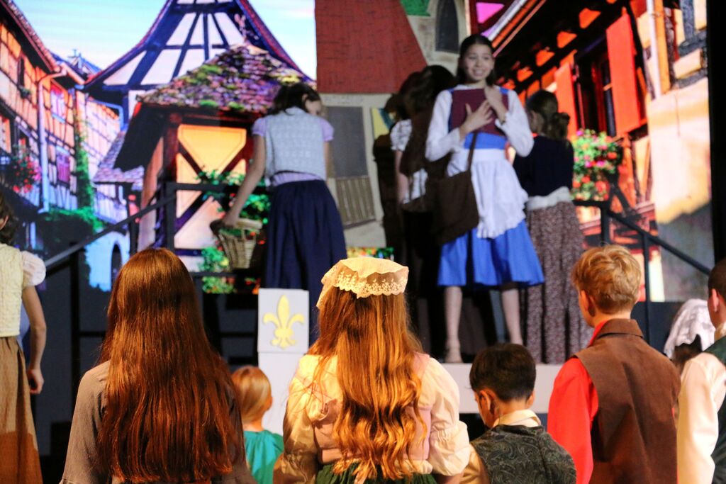 Cast during a group number.