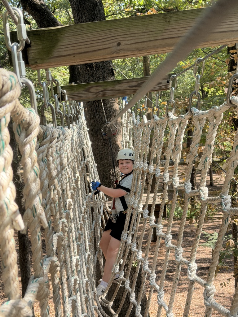 Smiling at the ropes course
