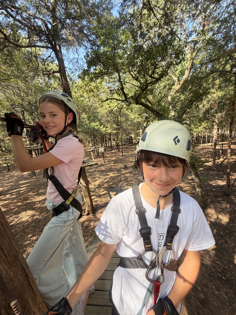 Smiling at the ropes course