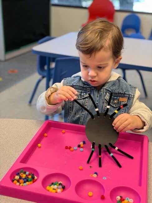 Making decorative spiders!