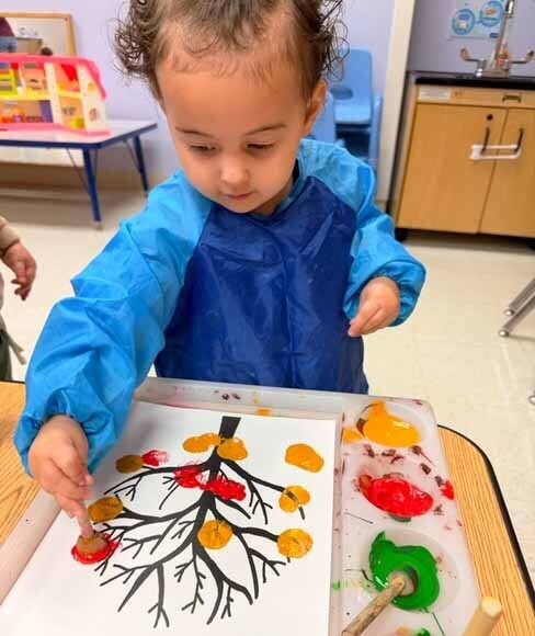 Painting the leaves changing