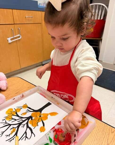 Painting the leaves changing