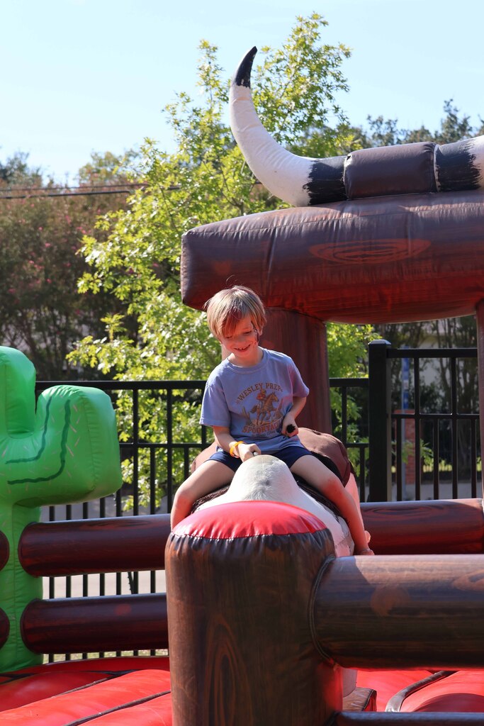 Mechanical bull at Spooktacular