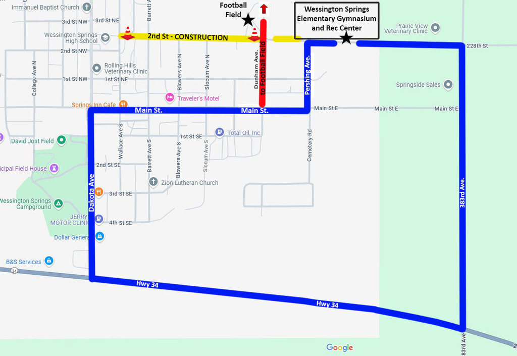 road construction map