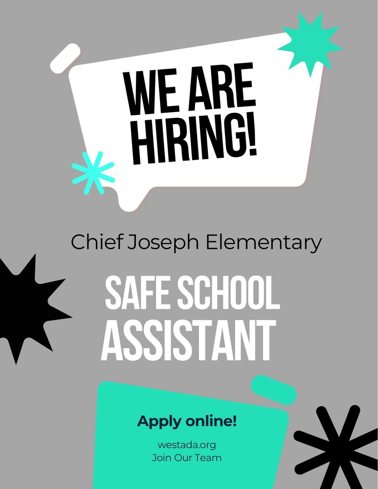 Graphic advertising an open SSA position at Chief Joseph