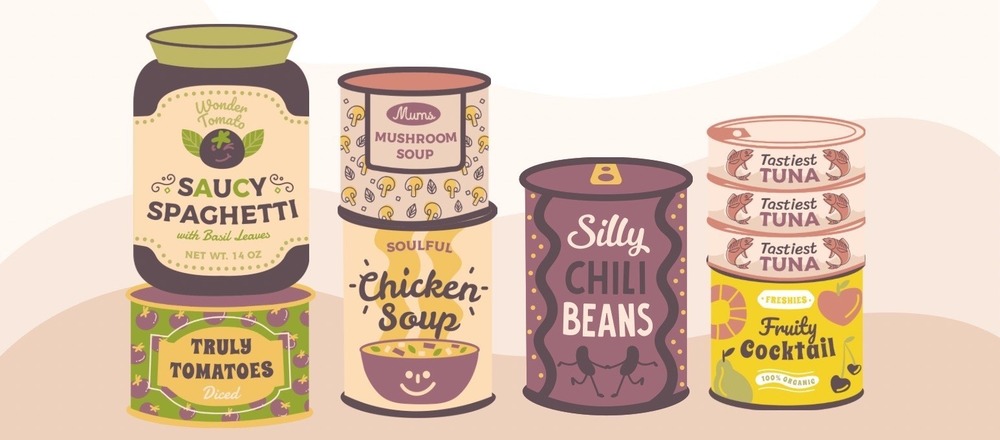 pictures of canned food items