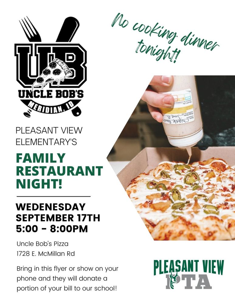 Uncle Bob's Restaurant Night Graphic