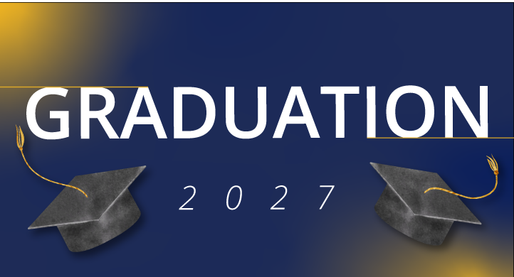 graduation caps with the following text on image: GRADUATION 2027