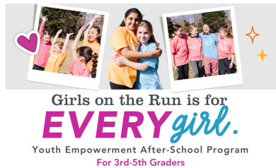 Girls raising hands, girls hugging, girls posing together