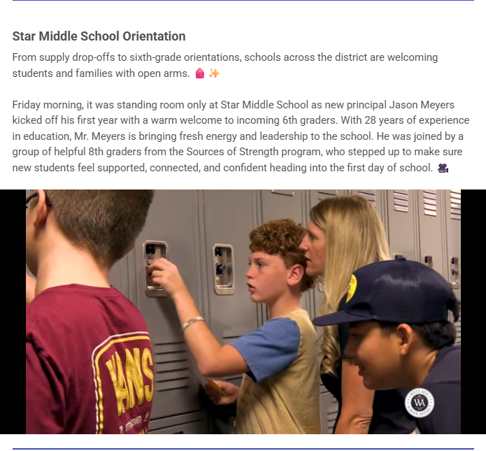star middle orientation