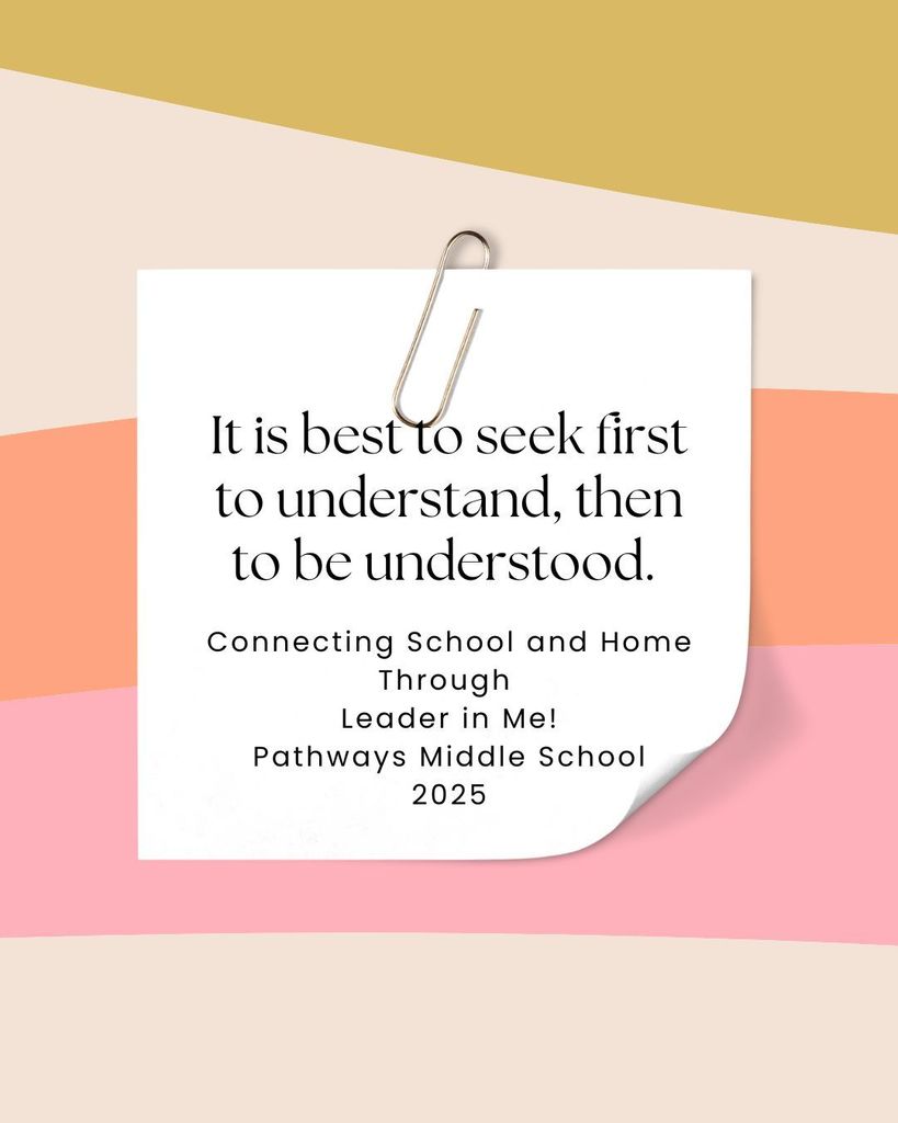 Seek first to understand