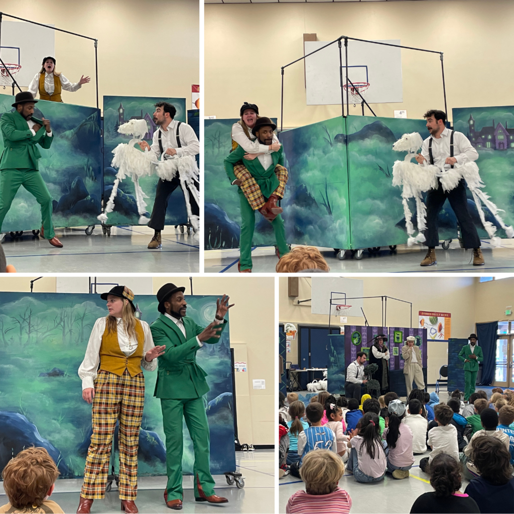 Photo collage of the performance of "The Chronicles of Sherlock Holmes and Dr. Watson"