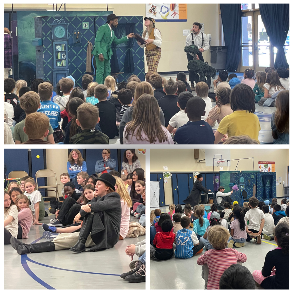 Photo collage of the performance of "The Chronicles of Sherlock Holmes and Dr. Watson"
