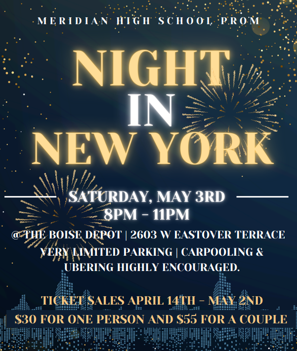 Night in New York prom flyer