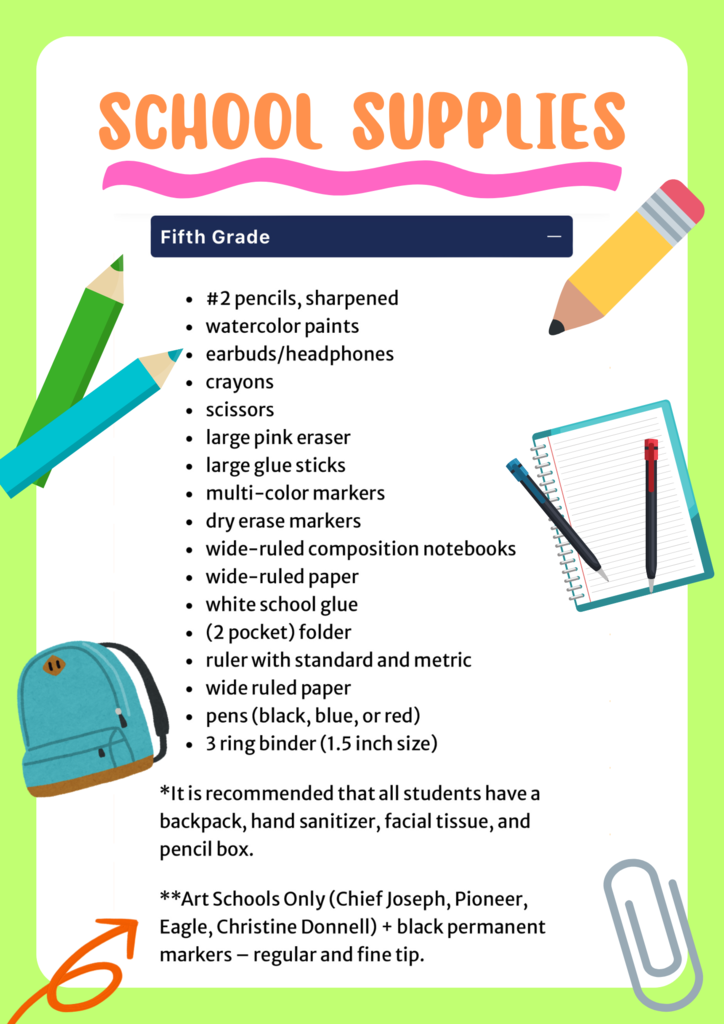 5th supplies