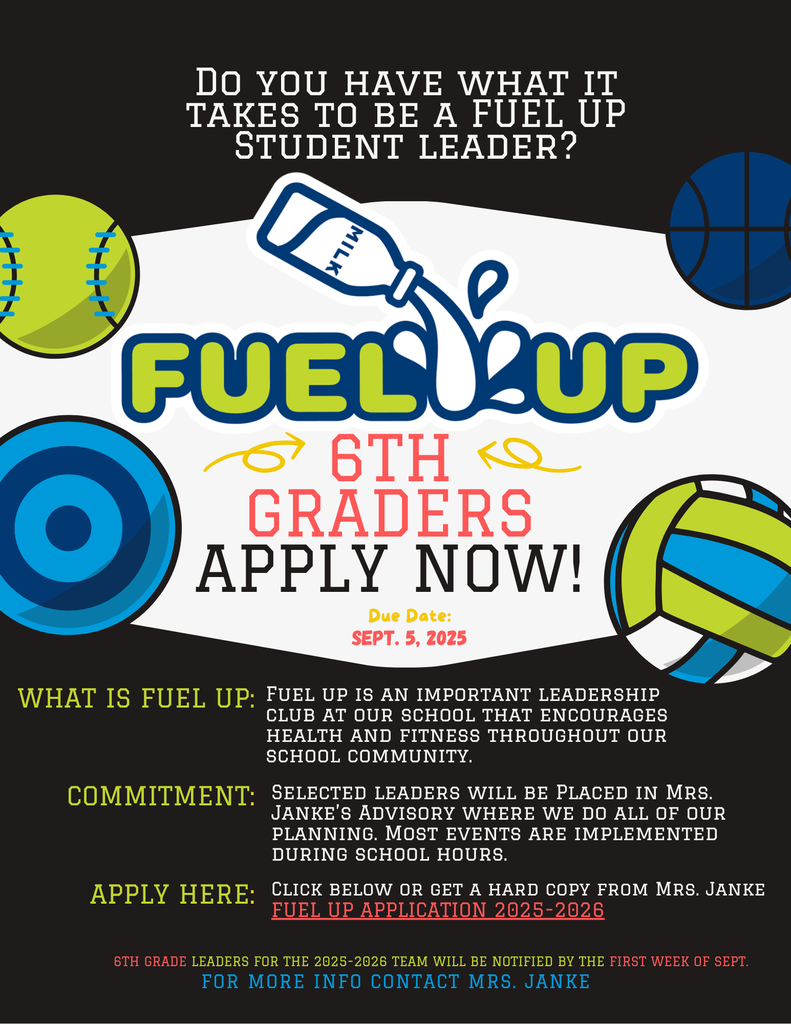 6th grade FUEL UP - APPLY NOW