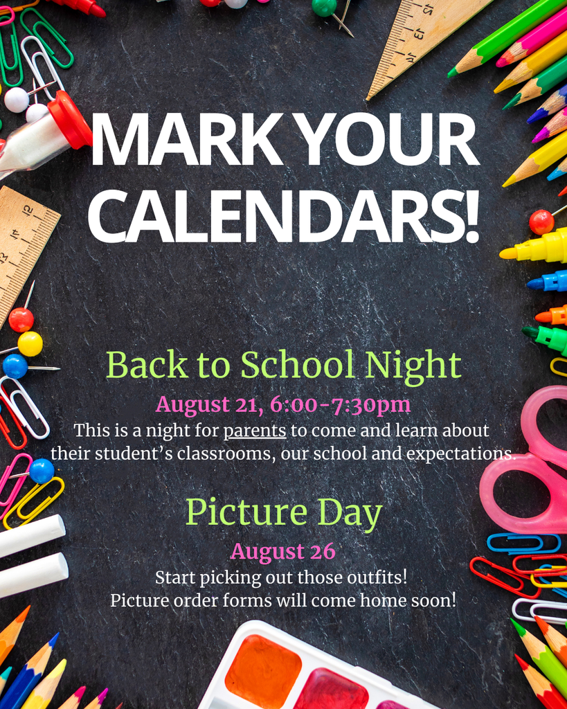 Mark Your Calendars