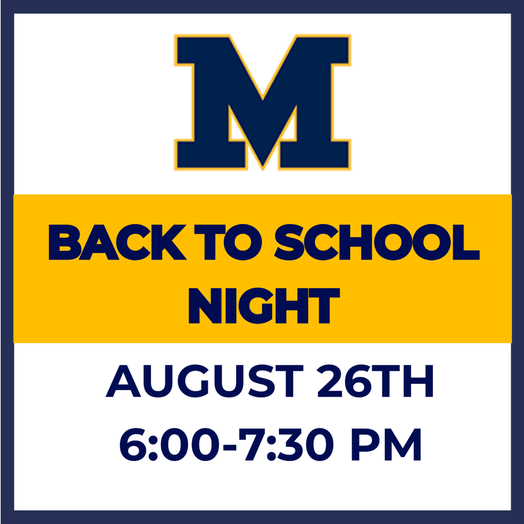 Back to School Night Schedule