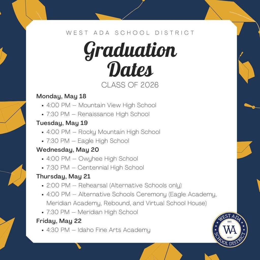 graduation dates