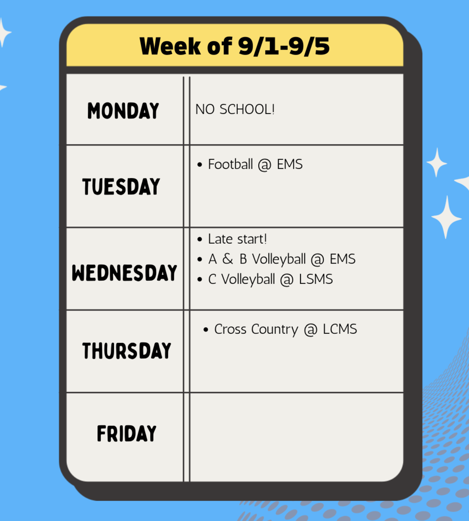 Weekly Schedule for LSMS