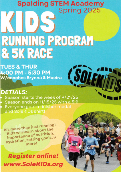Sole Kids running program sign-up www.soleKIDs.org